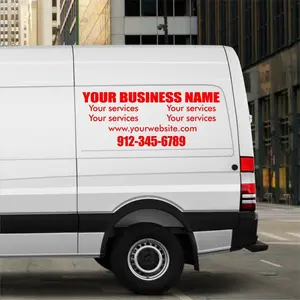 - SET OF 2 - Custom Vinyl Decal Van Car Truck 48" Window Vehicle Sticker Business Commercial Signs Auto Accessories
