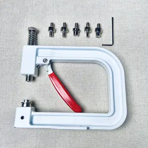 Pear Setting Machine, DIY Tool Kit Handmade Beads Rivet Fixing Machine for Clothes, Hats, Shoes, Bags and Skirts with 5 different size Mold Head
