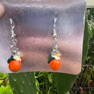Orange earrings