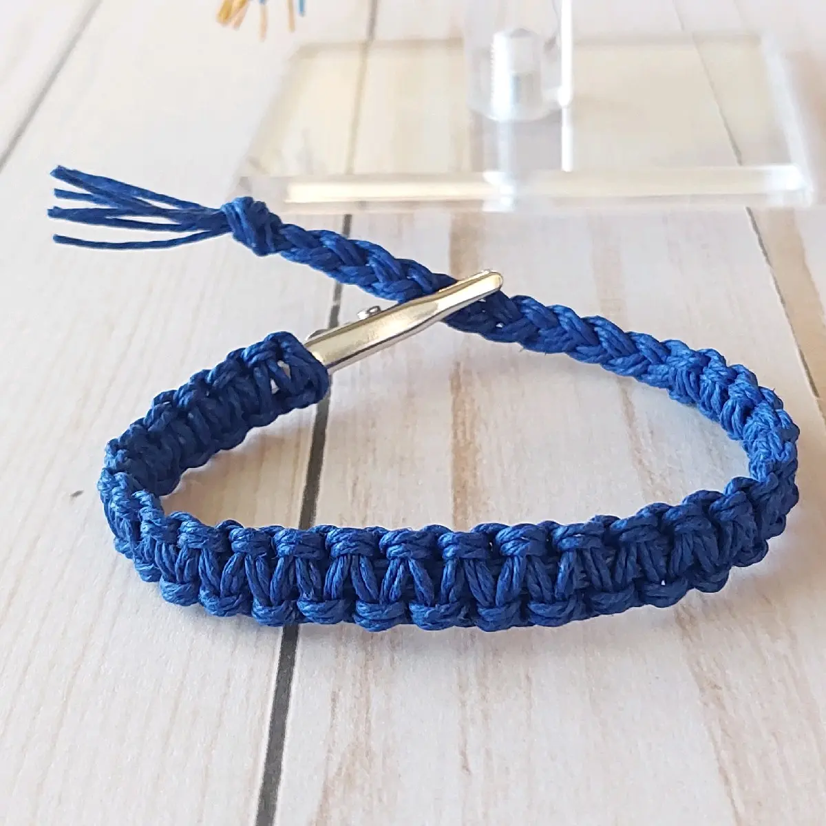 Adjustable Alligator Clip Men's or Women's Hemp Bracelet
