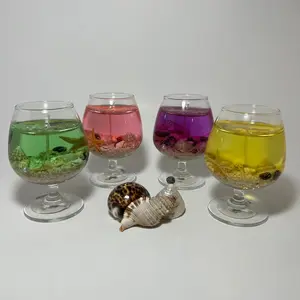Ocean Themed Candles - Brandy Glass (Scented & Decorated) Gift candle