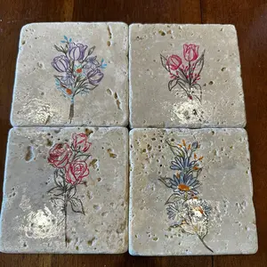 Travertine Coasters