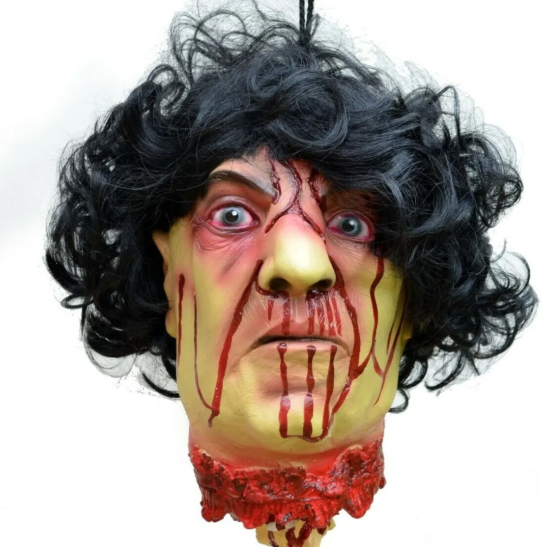 Scary Halloween Props Life Size Hanging Zombie Corpse Non animated Severed Head