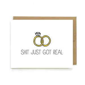 Wedding Card - Wedding Congratulations Card for Bride Groom - Wedding Card for Couple - Got Real Wedding Card - Funny Wedding Card