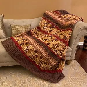 QNA Fall Festive Chenille Blanket