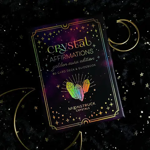 GOLD Crystal Affirmations Golden Aura Edition Card Deck card game family