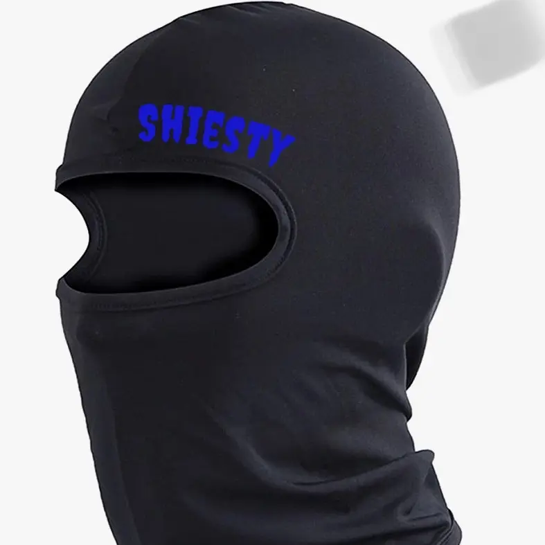 Black & blue shiesty ski mask, full face one hole