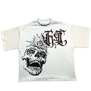 Evil Eye Boxy Oversized Tee White