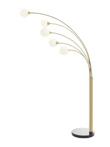 ANECHDOCHE 5 LIGHTS GOLD AND WHITE FLOOR LAMP