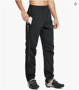 baleaf Men's Fleece Pants Mountain Bike Pants Winter Cycling Clothing Thermal Cold Weather Running Gear