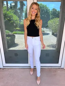 Kancan Devi White Solid High Rise Skinny Jeans