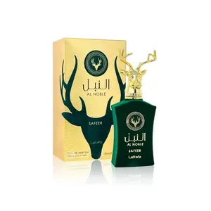 Lattafa Al Noble Safeer EDP - 100ML (3.4Oz) - High Quality Unisex Wear Fragrance, Great Scent, Herbal Notes, Amber Base, Long Lasting, Single Item Cologne