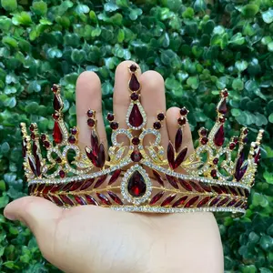 Burgandy with gold crown