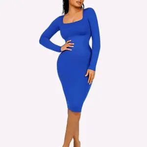 Sleeve Waist Slimming Shapewear Dress Basic Compression Womenswear