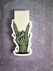 Zombie Rock on magnetic bookmark double sided