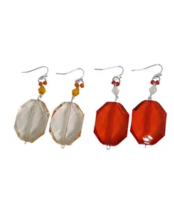 Handmade Hypoallergenic Drop Dangle Beaded Earring Gift Set For Women With Silver Fish Hook Fish - Earrings -  nfr  jewelry girlfriend gift jewelry
