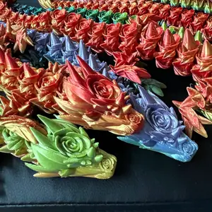 3d printed Rose Dragon Handmade figurine