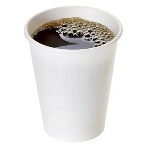 12 oz White Hot Drink Paper Cups - Disposable Paper Coffee Cups, Recyclable, Compostable , Great for Office, Breakrooms, Restaurants, Coffee Shops, Tea Shops, Latte, Chai by EcoQuality (50)