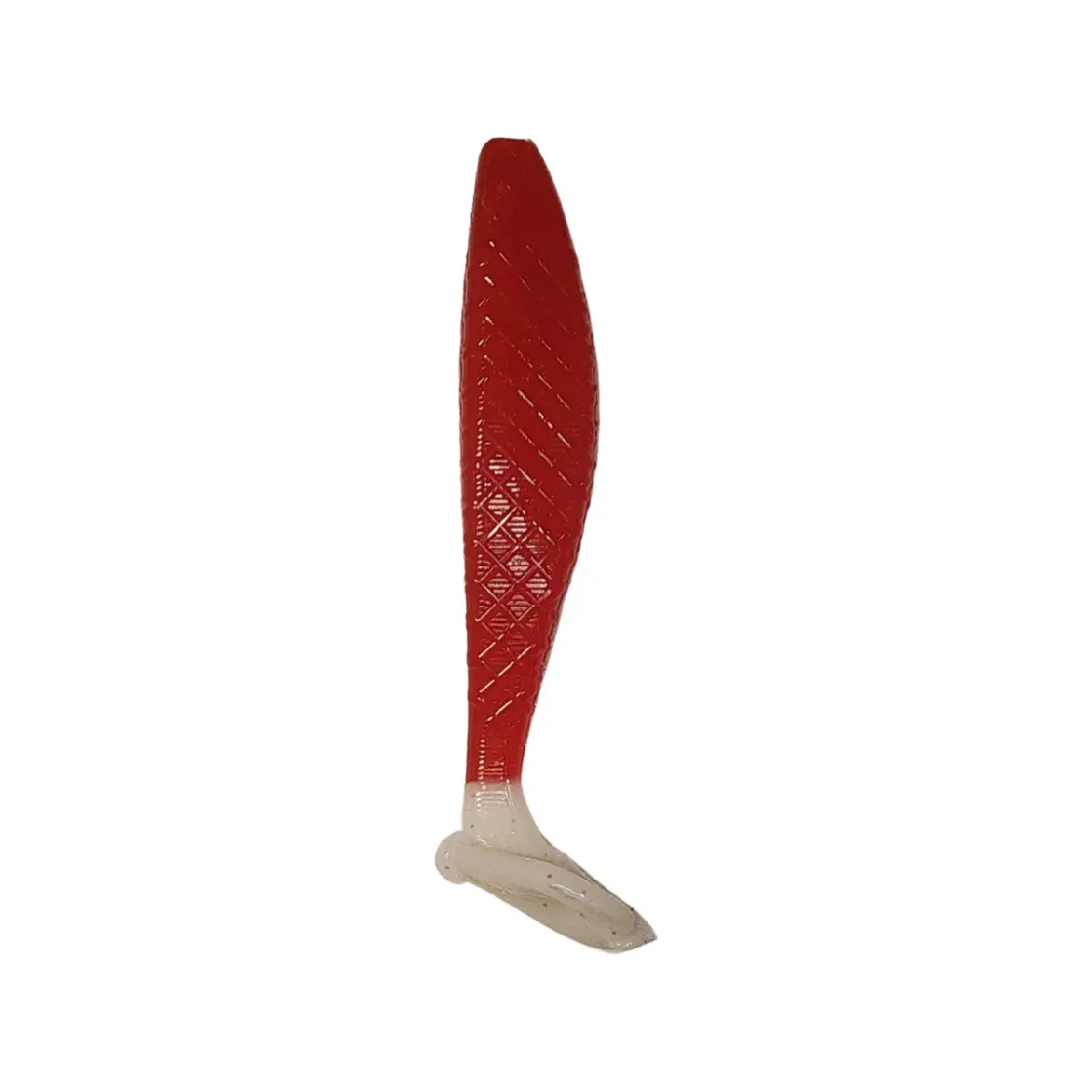 Tubeys 'Byte Me' Swimbait - Lustrous Ruby Red 3.8 inch Fishing Lure with Glitter Sparkle and Pristine White Tail - Sports & Outdoor