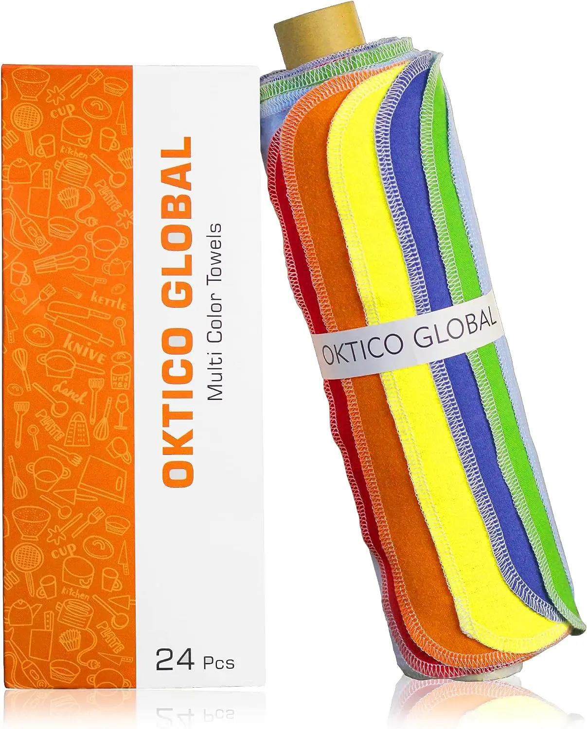 Reusable Paper Towels Roll 24x, New Washable Paperless Paper Towels, Used as Kitchen Unpaper Towels Cleaning Cloth, Reusable Napkins, Flannel Cotton.