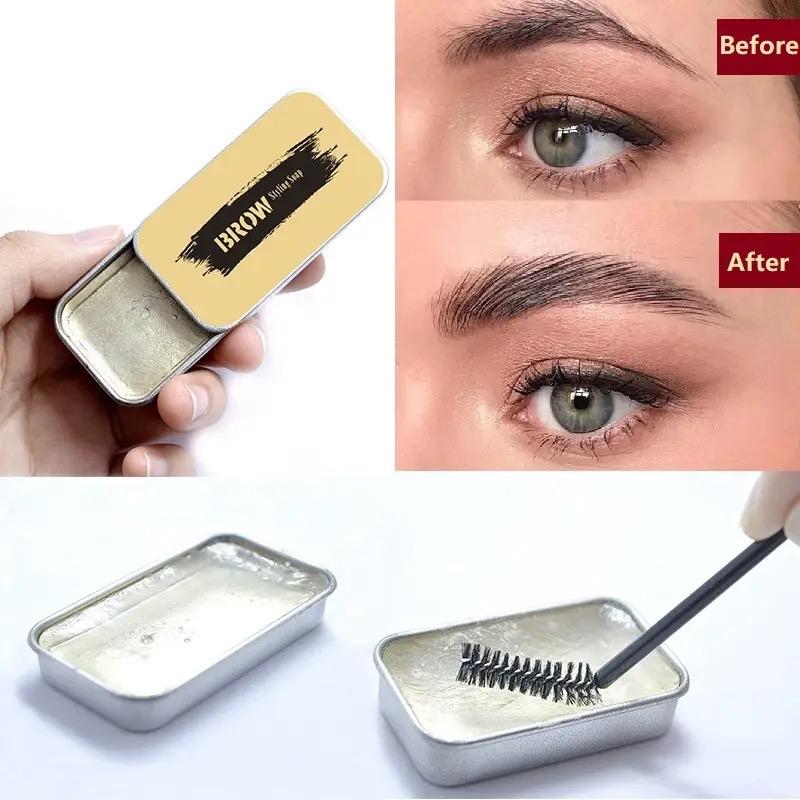 Transparent eyebrow styling soap Waterproof eyebrow wax draw brow gel paint eyebrow Enhancers ointment Women make-up Cosmetics Long-lasting Makeup Nourishing