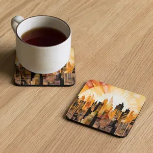 NYC Abstract Elegance: Skyline Sips Coaster
