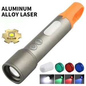 LED Rechargeable Tactical Flashlight High Lumens, Brightest Flashlights for Emergencies Camping COB Sidelight, Zoomable Multicolor Lenses Flashlight for Hiking Hunting