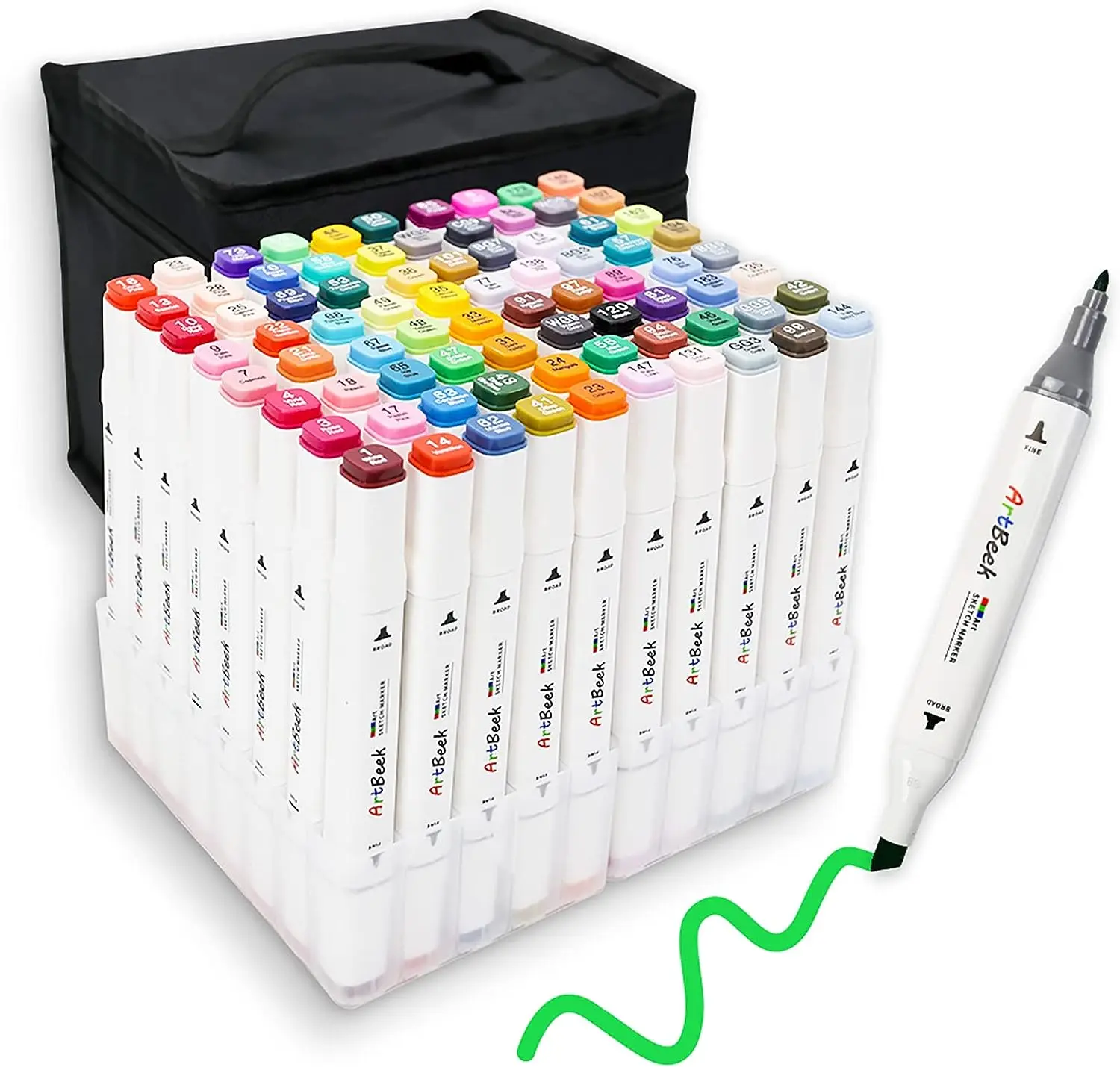 ArtBeek Alcohol Markers Set, Dual Tip, Multicolors