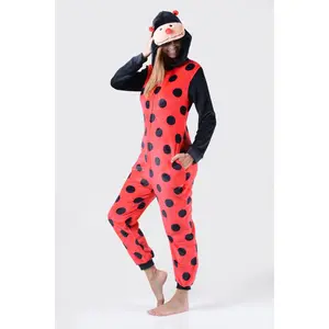 Plush Lady Bug Animal Onesie Pajama Costume
