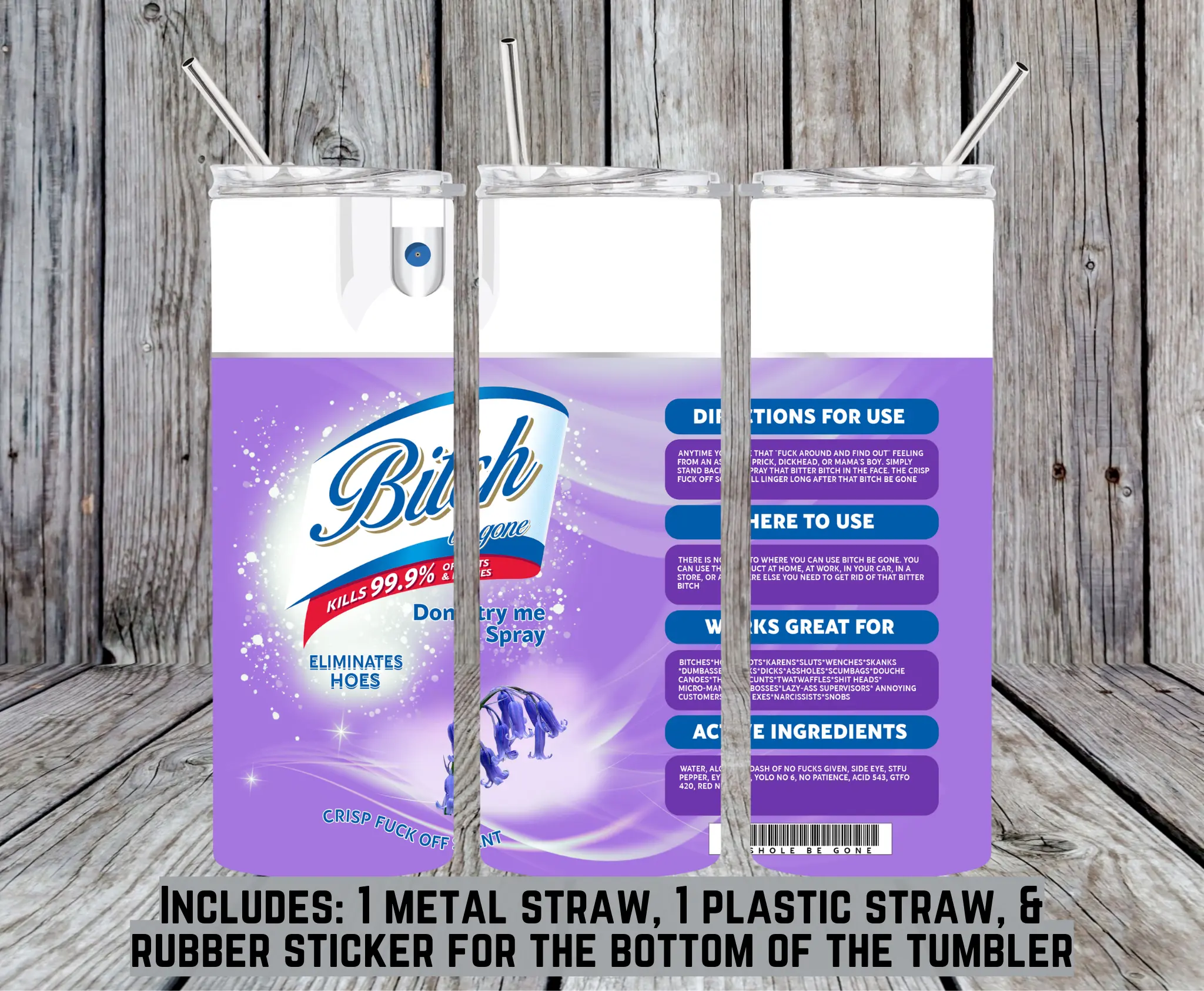 Btch Be Gone 20 oz Tumbler, Dishwasher Safe Bottle Drinkware