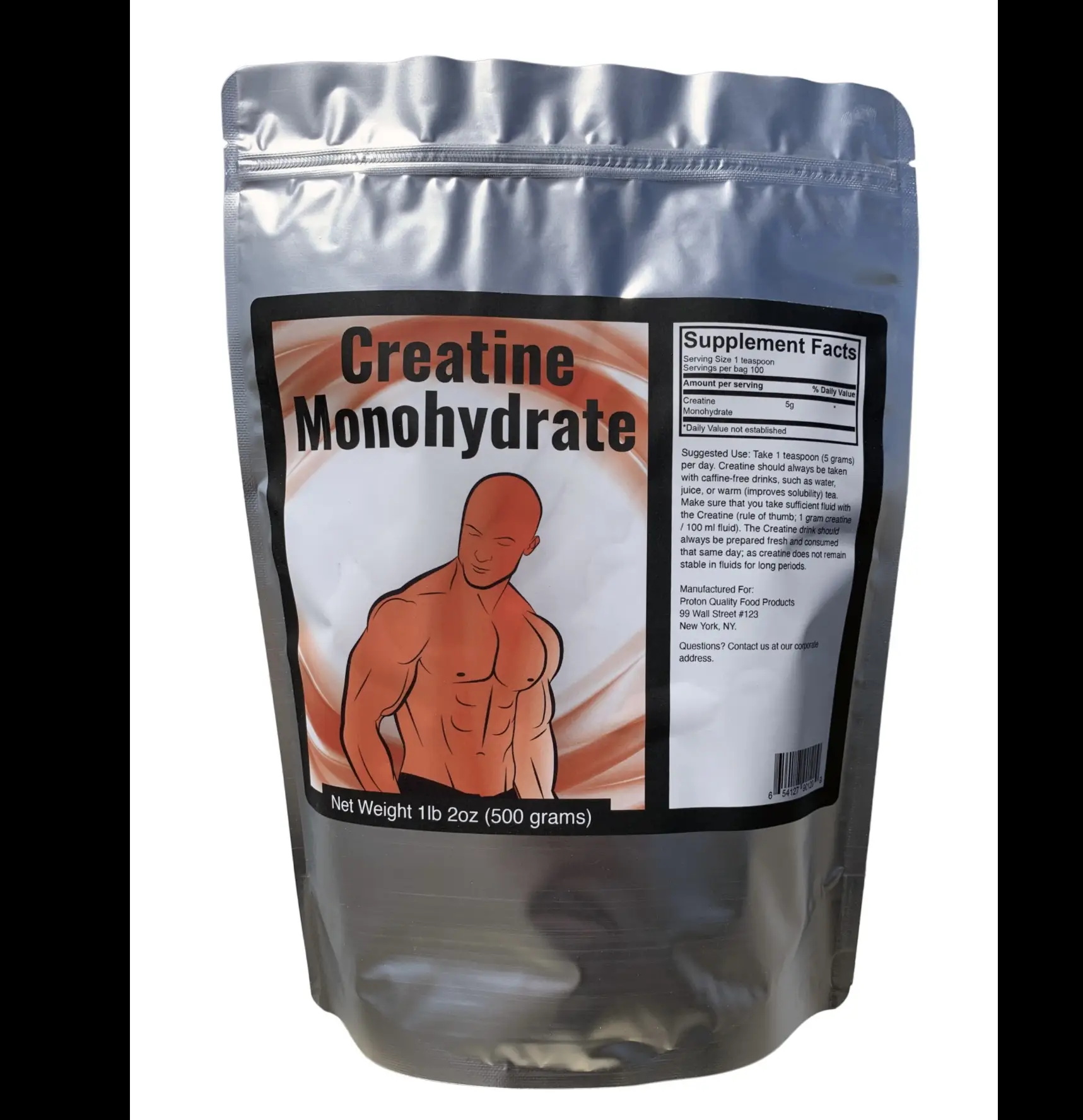 Protein Factory Creatine Monohydrate 500 grams | 100 Servings | 3rd Party Lab Tested for Identity & Purity | Healthcare Supplement