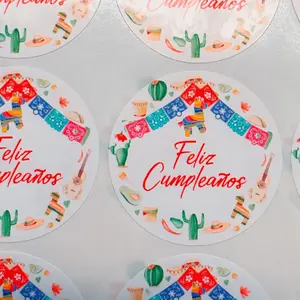 Custome waterproof stickers Birthday Wedding Colorful Children