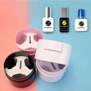 Adhesive container With Lid Plastic Round Garments Storage