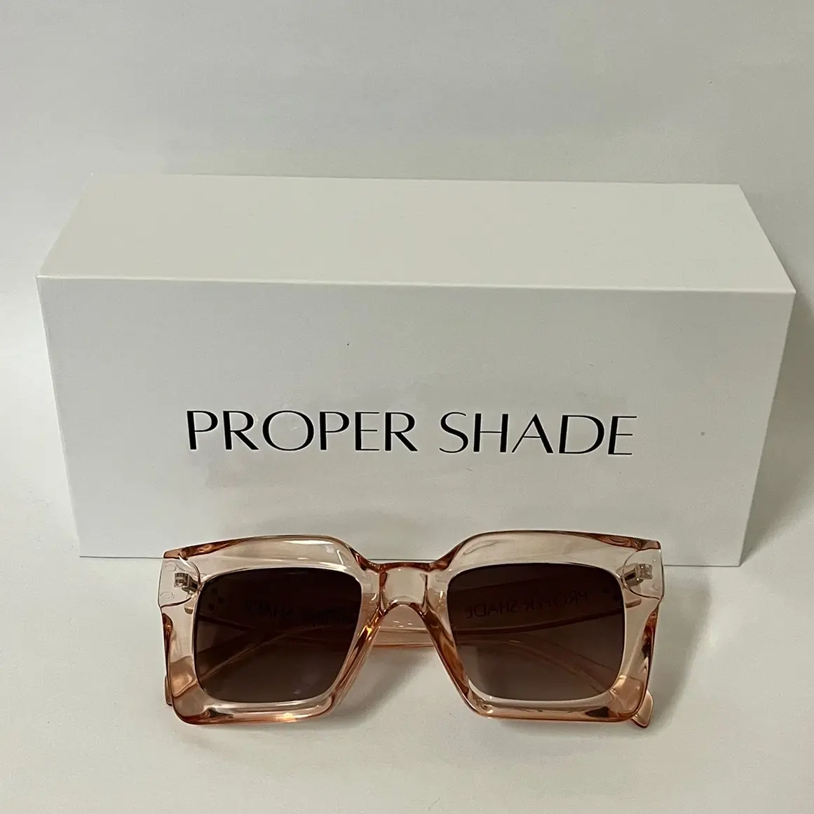 You See It- Soft Beige Square Sunglasses