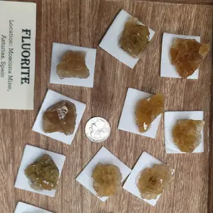 YELLOW CUBES FLUORITE SPECIMEN HEALING CRYSTAL