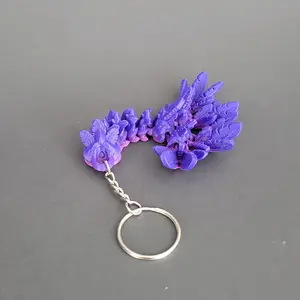 Mystery Dragon Tail Keychains 3D printed Plastic