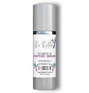 La Colibri Skincare - Recharge Platinum Peptide Serum 1 fl. oz. 30 ml.- Hyaluronic Acid & Tetrapeptide 7 - Anti Aging - Collagen Booster - Face Lift serum - Vegan - Ethical - Hypoallergenic