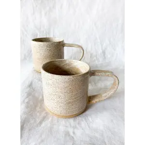 Wild Bower Studio Speckled White Mug