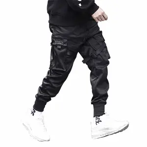 Ye2032 Niepce Matte Black Joggers Techwear Casual Streetwear Pants
