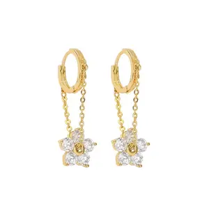 Flower Dangle Drop Earrings for Women