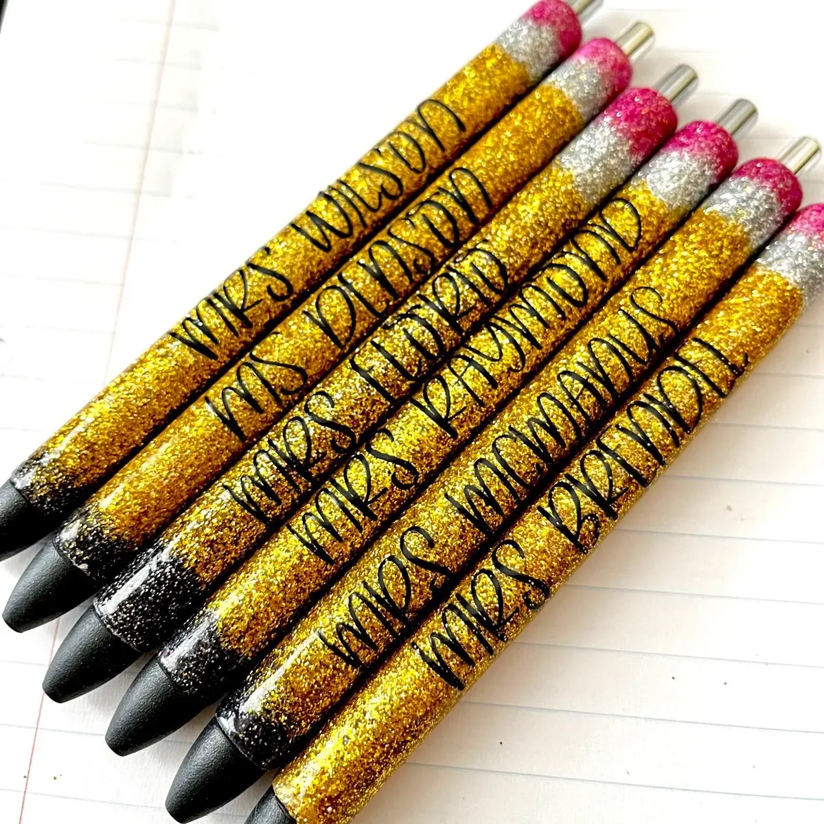 Custom Personalized Glitter Pencil - Pen