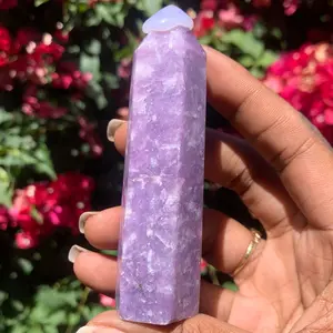 Natural Lepidolite Crystal Tower