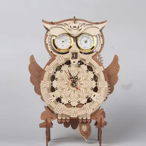 The Missing Piece DIY Wooden Owl Clock Gift Decor