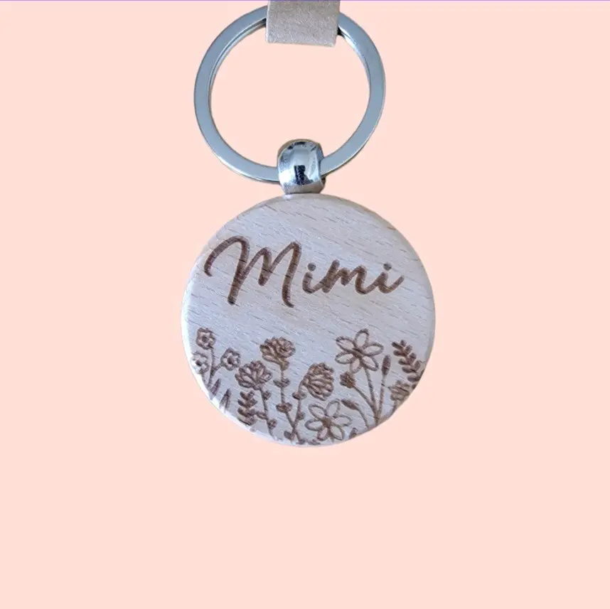 Mimi laser engraved keychain