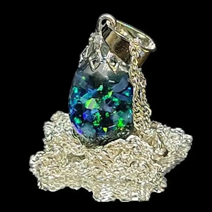 Ethiopian Floating Opal Necklace Jewelry Ethiopian Floating Opal Necklace Jewelry