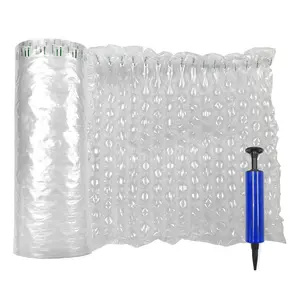 Innovative Haus 16 Inch x 72 Feet Inflatable Bubble Cushioning Wrap Roll with Free Pump for Heavy Duty Packing and Shipping Packaging Supplies. Large Air Pillow Cushion as Wine Bottle Protector