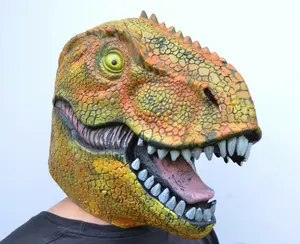 Dinosaur Halloween Mask T-Rex costume party tyrannosaurus rex Mask Orange