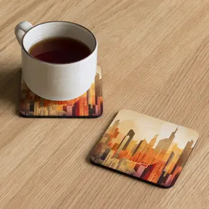 NYC Abstract Elegance: Skyline Sips Coaster