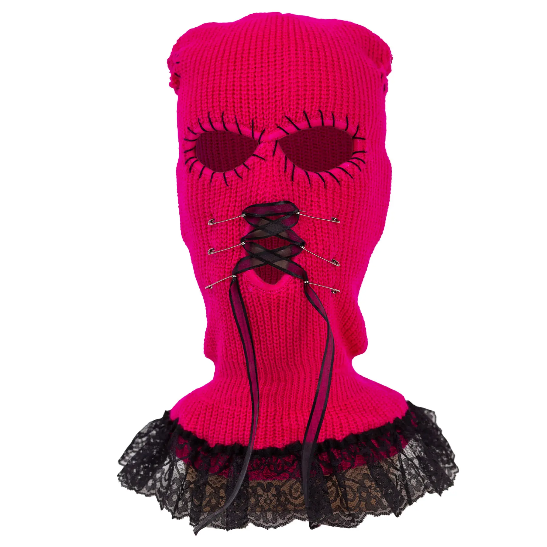 Hot Pink Baby Doll Ski Mask Fashion Balaclava