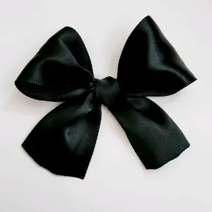 Black Adhesive Satin Bows (12pcs.)